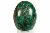 Polished Chrysocolla & Malachite Egg - Peru #255283-1